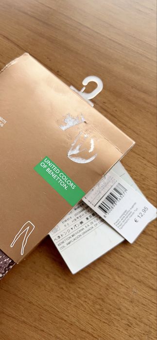 Collants em renda castanho da Benetton