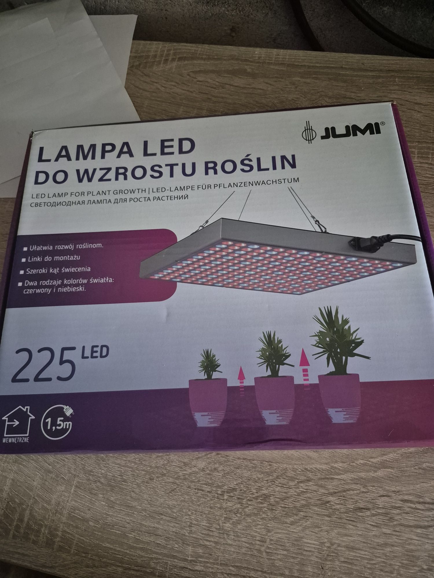 WISZĄCA LAMPA Jumi panel do wzrostu roślin 325 LED + LINY (A16)
WSPI
