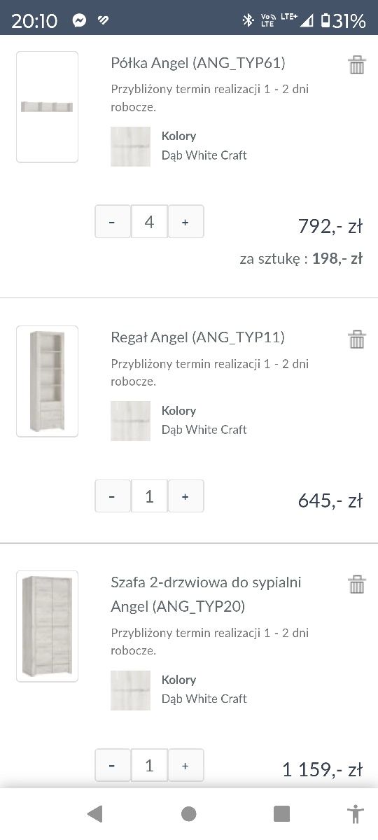 Meble Wójcik Angel zestaw