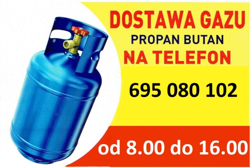 Dostawa gazu, butle gazowe