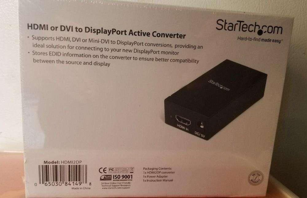 Переходник/адаптер/конвертер HDMI2DP DVI или HDMI в DisplayPort