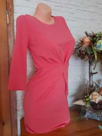 Brzoskwiniowa łososiowa włoska sukienka ITALY 36/38 M asos morelowa