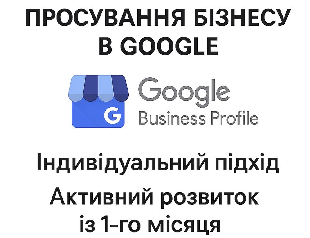 Просування Google карти (Google Maps) і ведення Google Business Profil