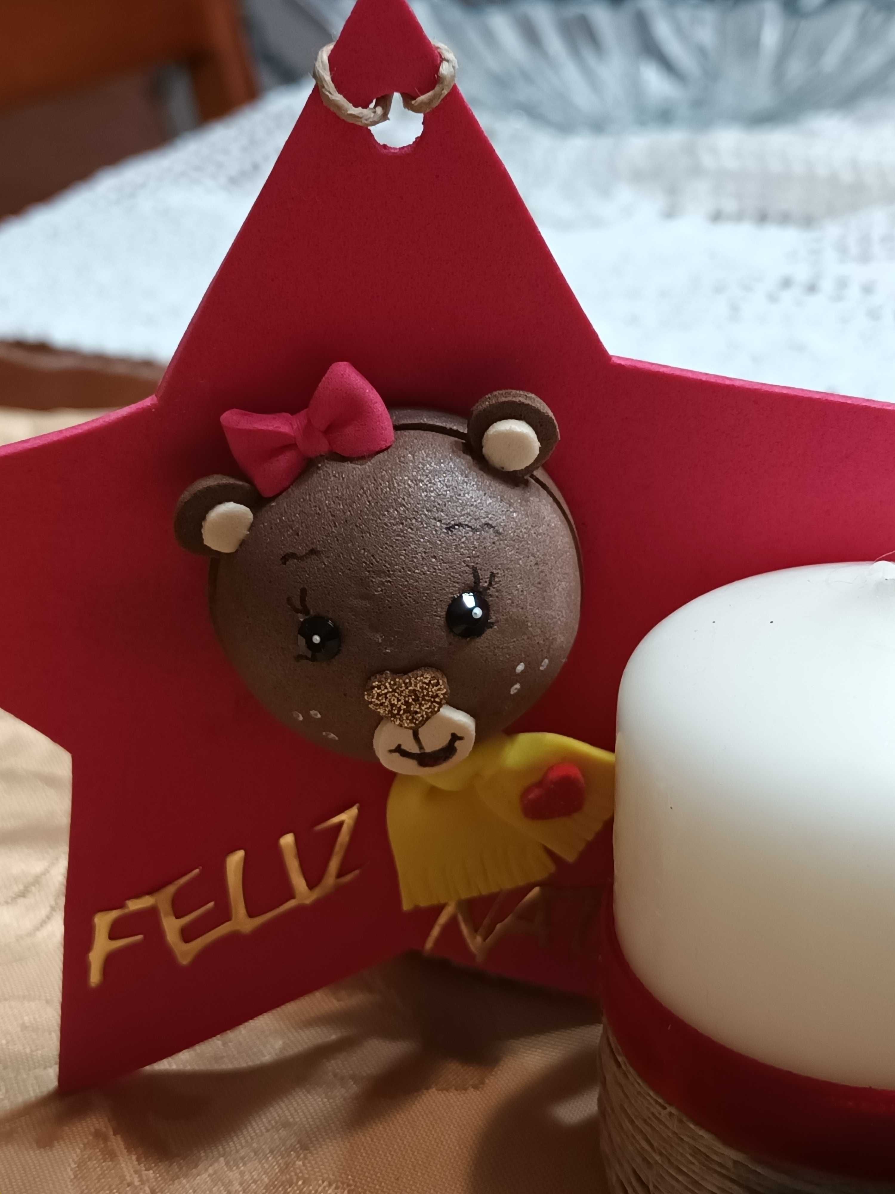 Vela + estrela de natal