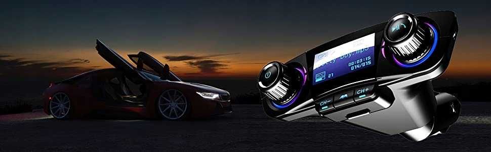 transmiter fm bluetooth 5.0 usb wielofunkcyjny 8w1 zestaw głośnomówiąc