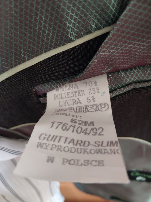 Stylowy garnitur męski  Guittard new line Wzrost 176 cm.