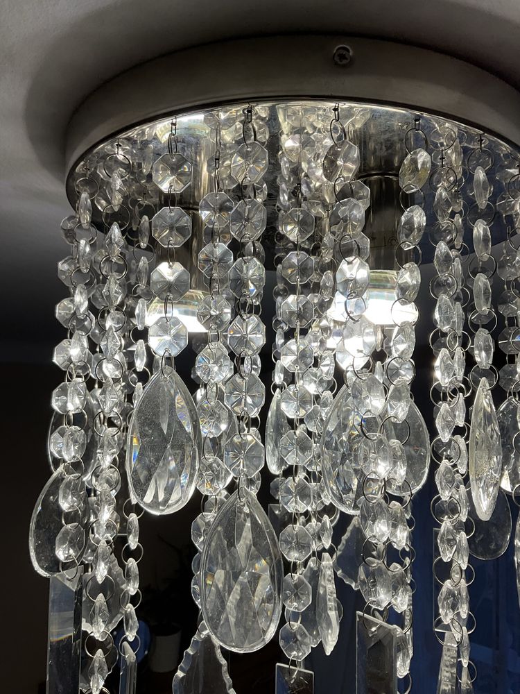 Żyrandol lampa sufitowa chandelier Ikea nowy krysztatki crystals Rinna