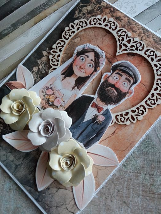 Kartka na Ślub lub Rocznicę Ślubu. Na wesoło.