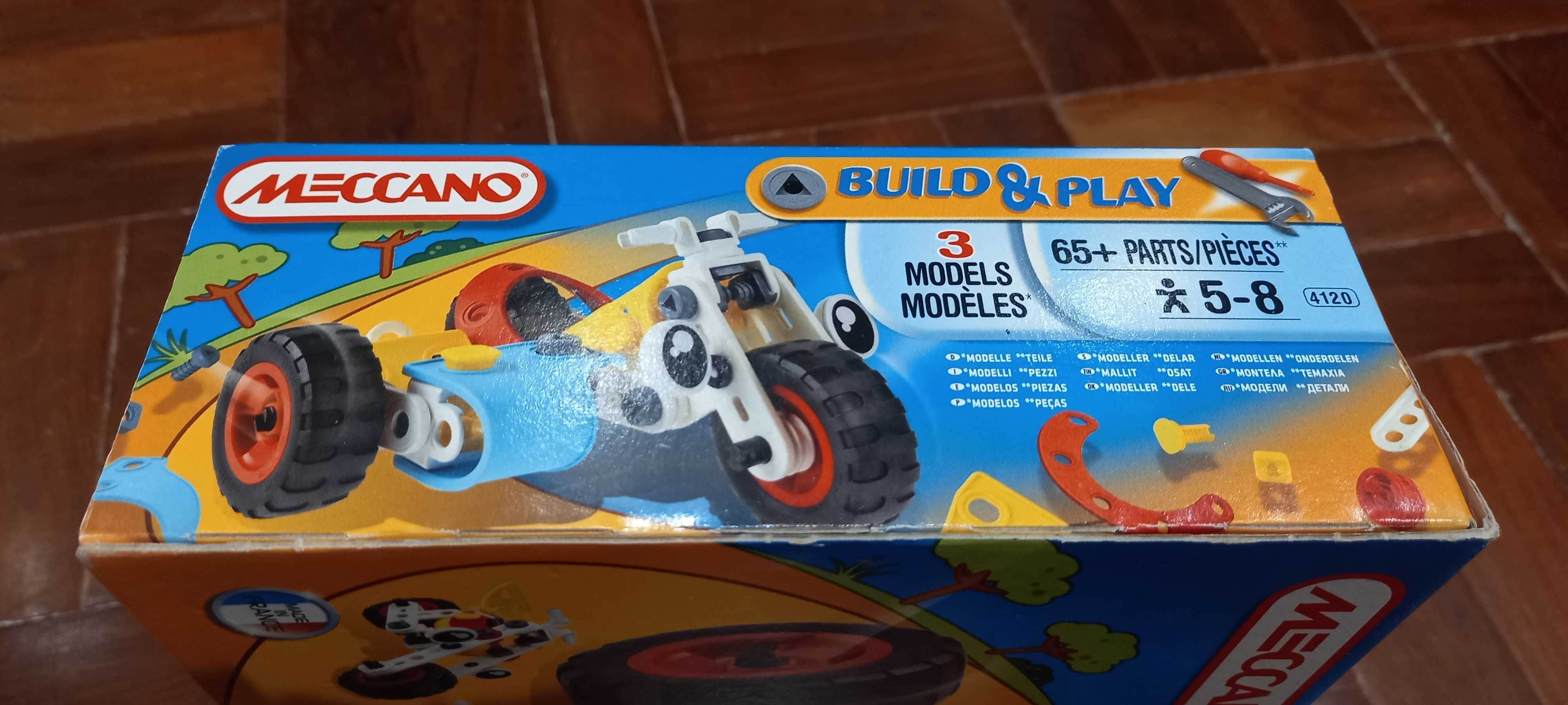 Meccano build and play 3 modelos 5 a 8 anos. Novo.