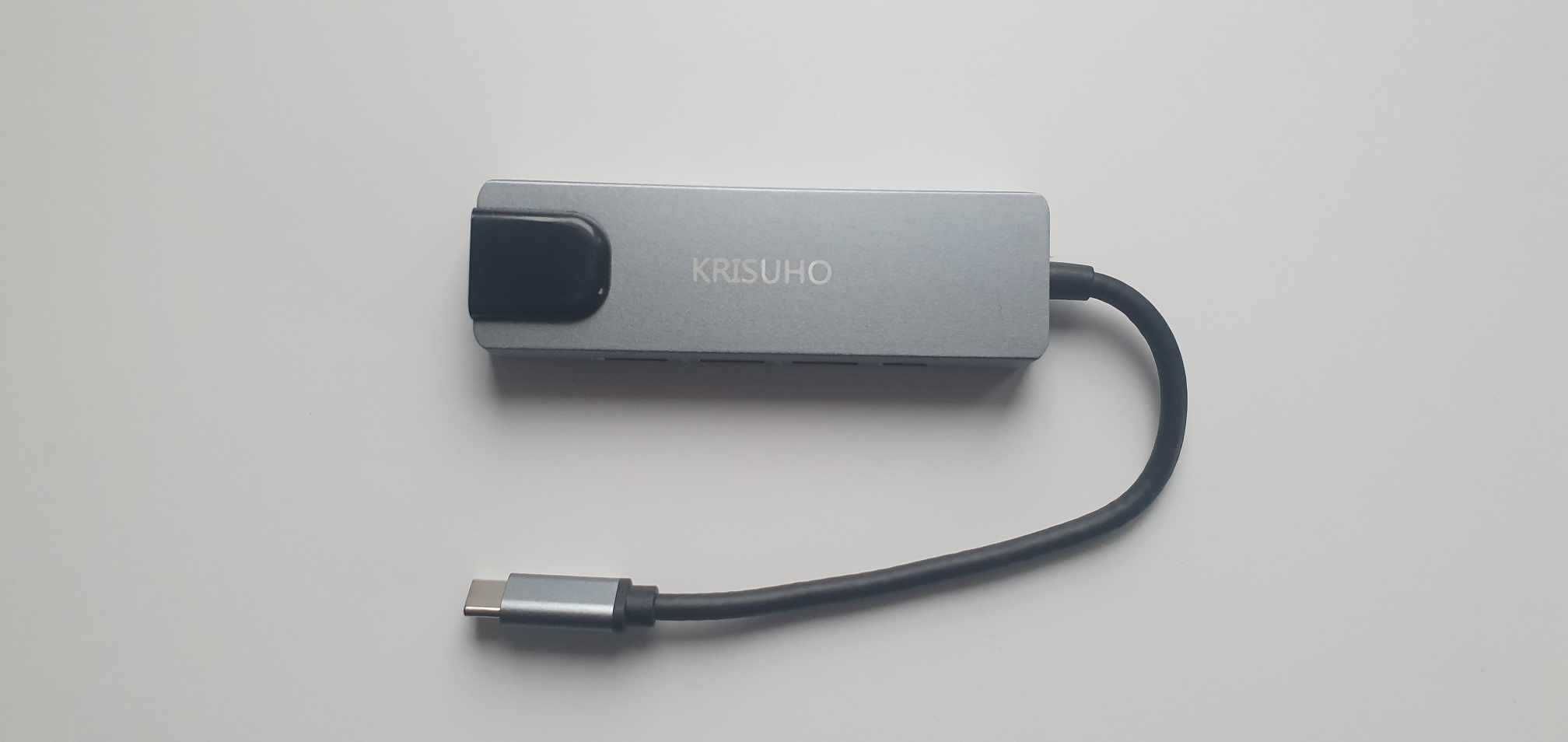 Hub USB C, KRISUHO 5 w 1 USB C na HDMI, wieloportowy adapter