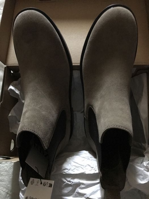 Zara оригинал челси кожа бежевые 41р