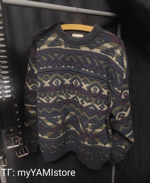Светр вінтажний М ретро з геометричним малюнком