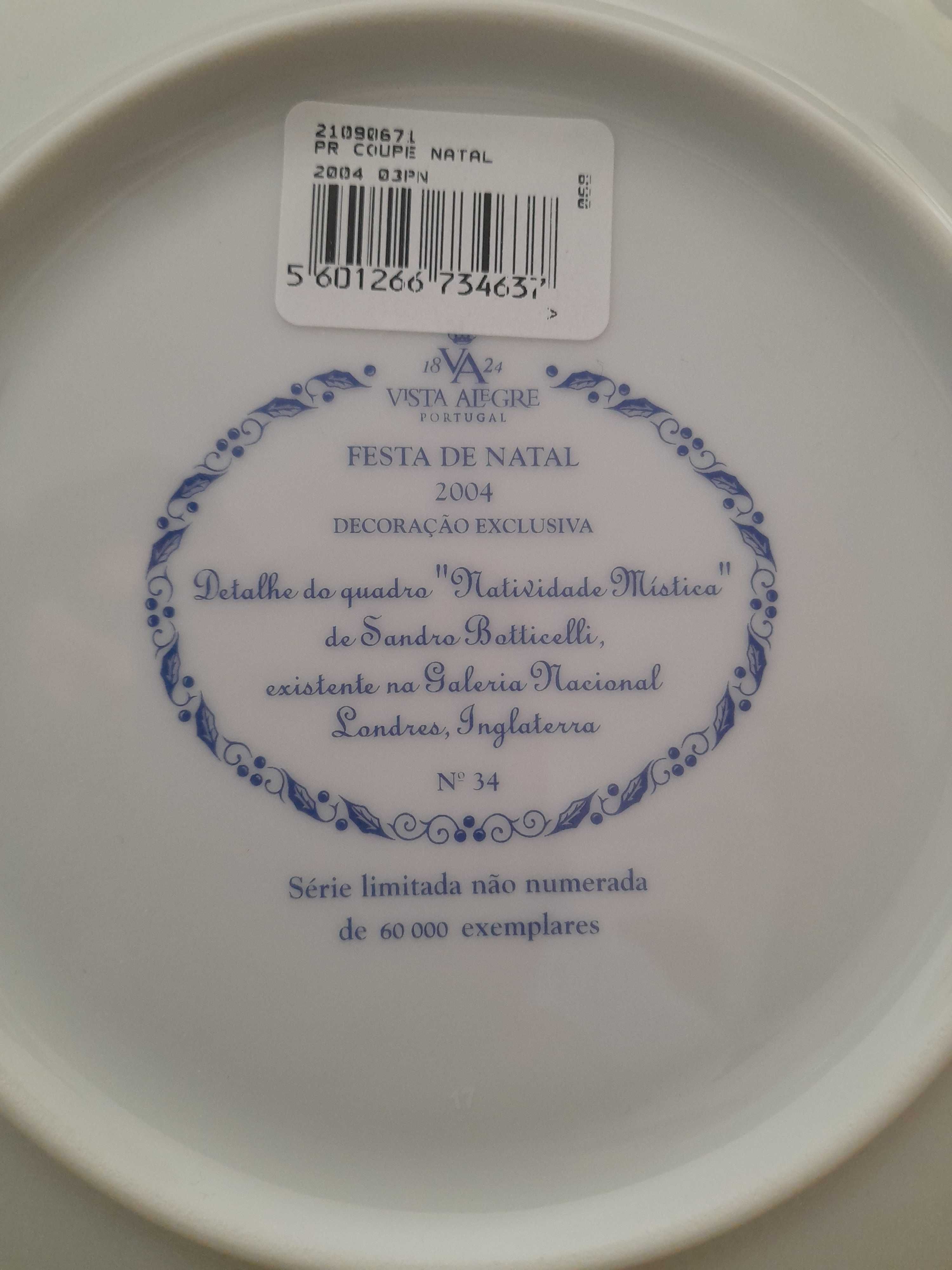 Prato decorativo de natal da vista alegre