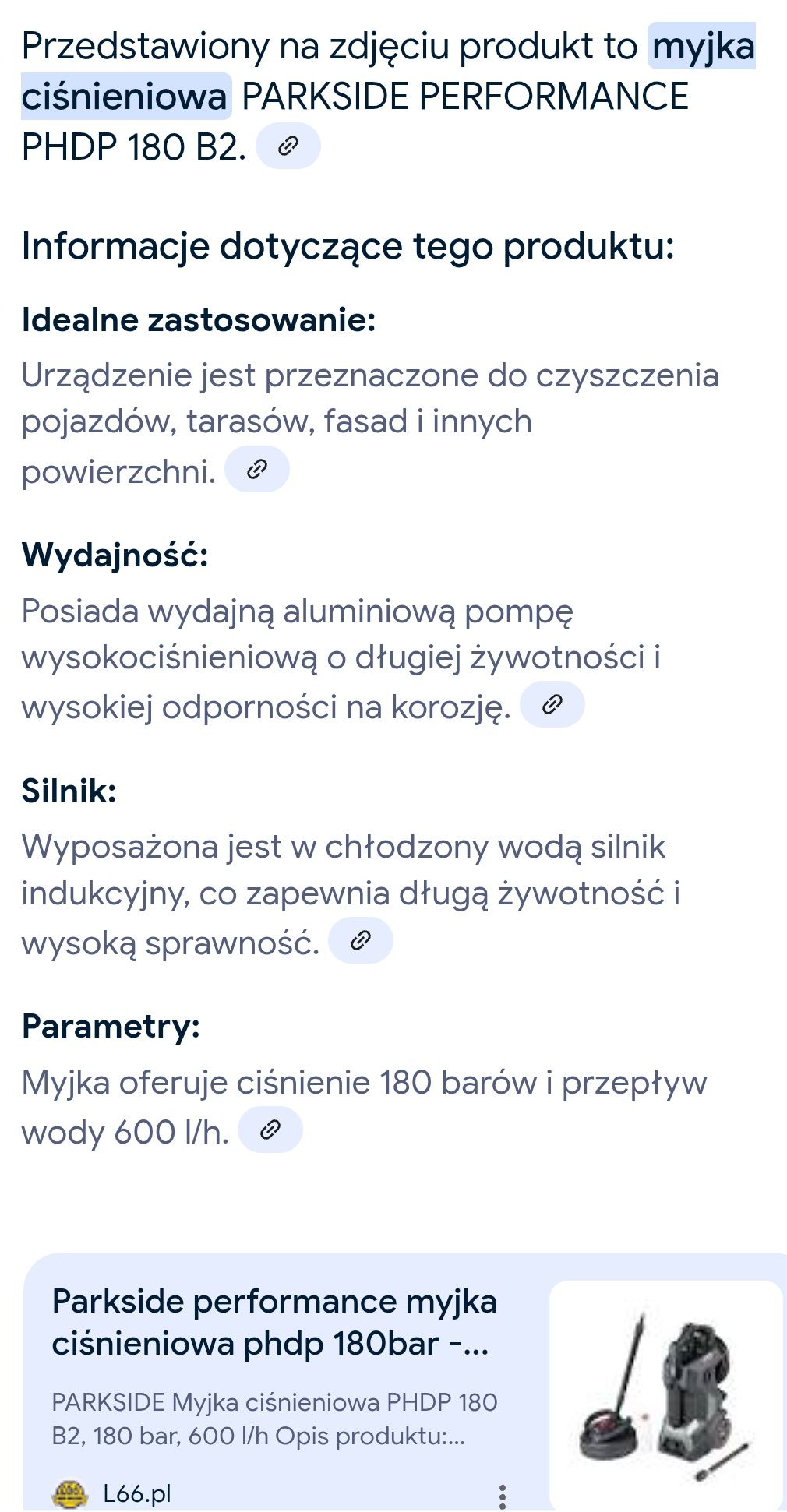 Myjka ciśnieniowa Parkside