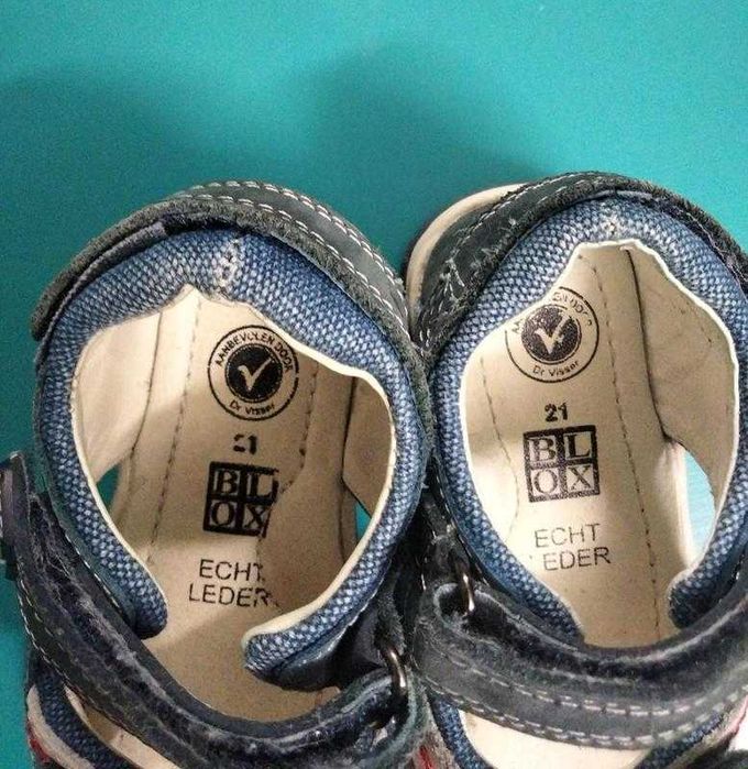Кожаные детские сандалии (босоножки) B.L.O.X Голландия  21 размер
