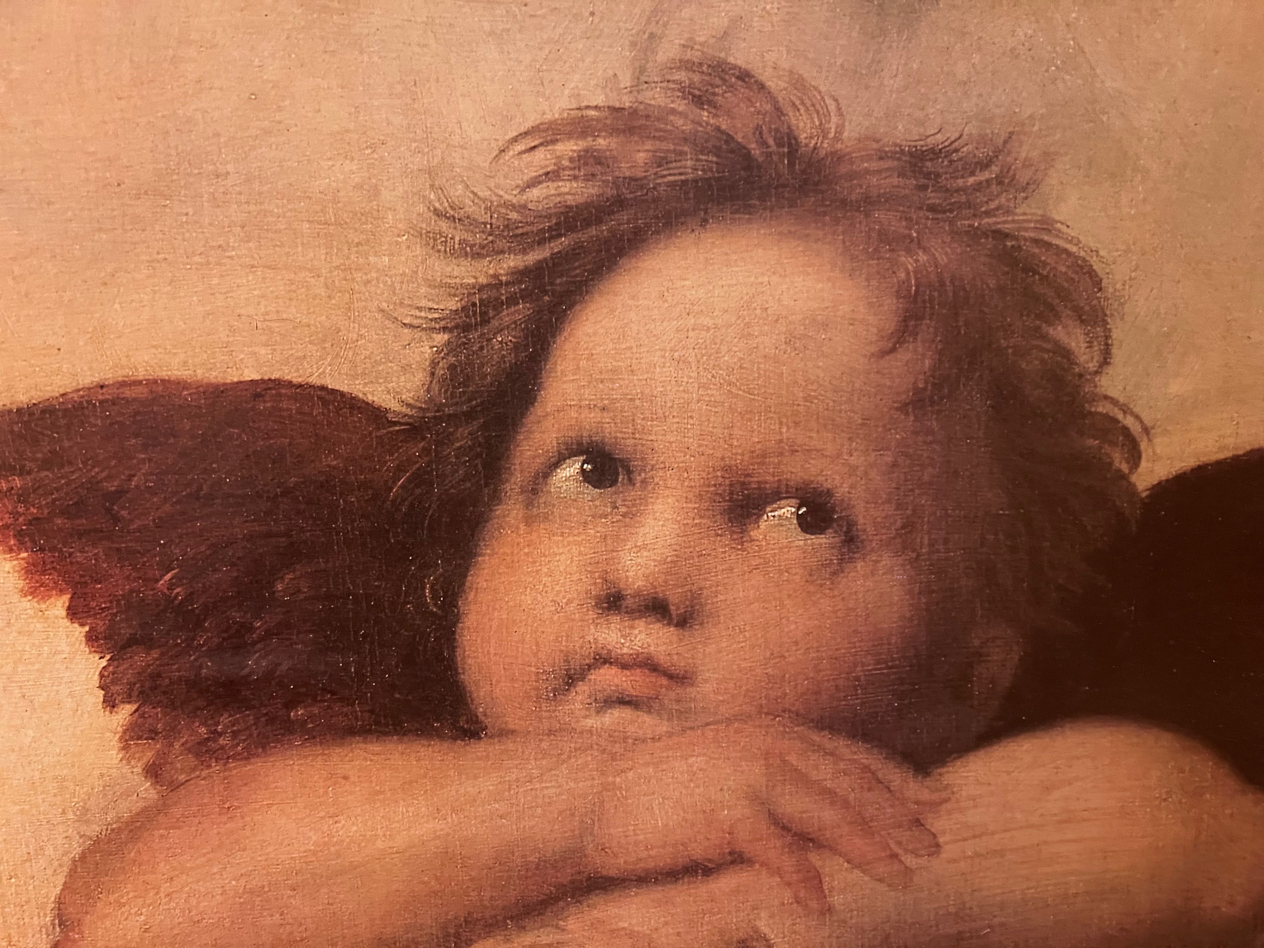 Quadro anjos de Michelangelo