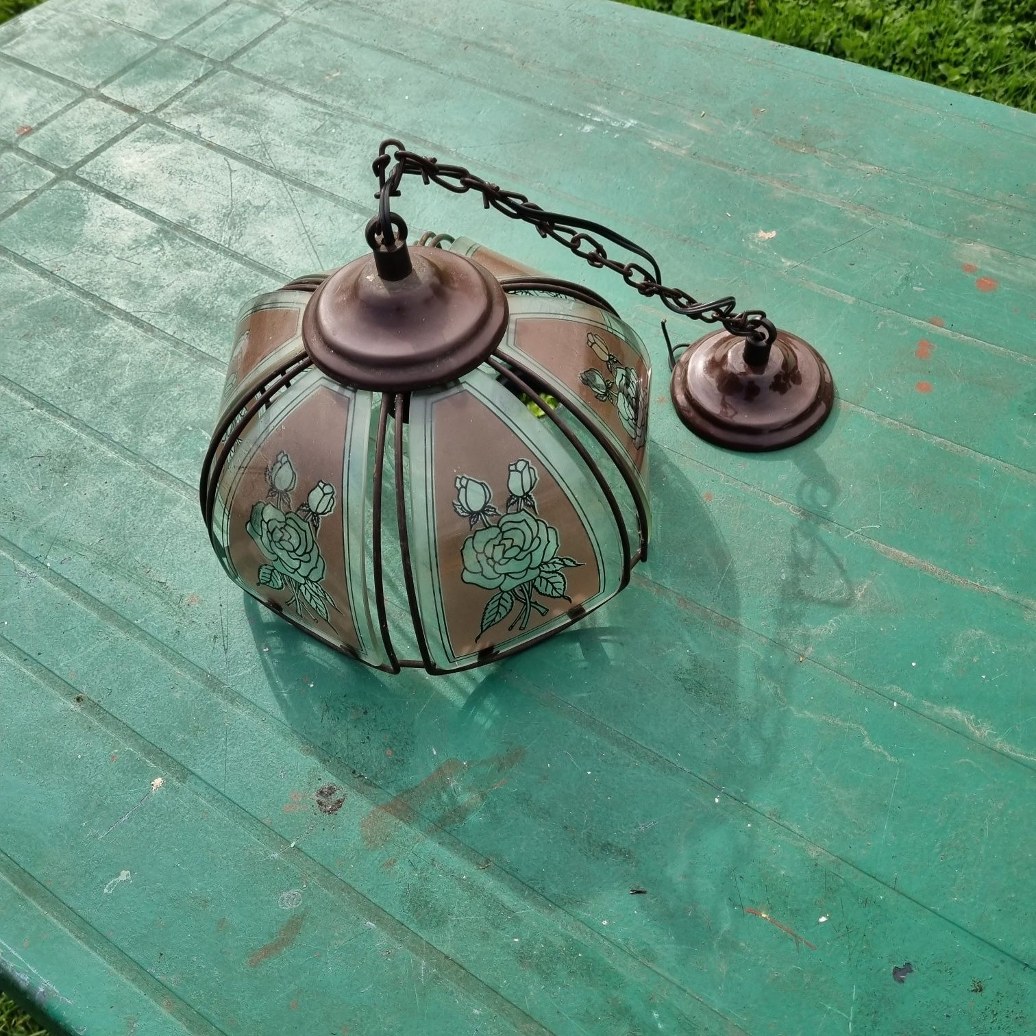 Lampa wisząca,szklana.