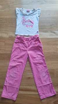 Spodnie różowe i bluzka Barbie (komplet), rozm 116cm