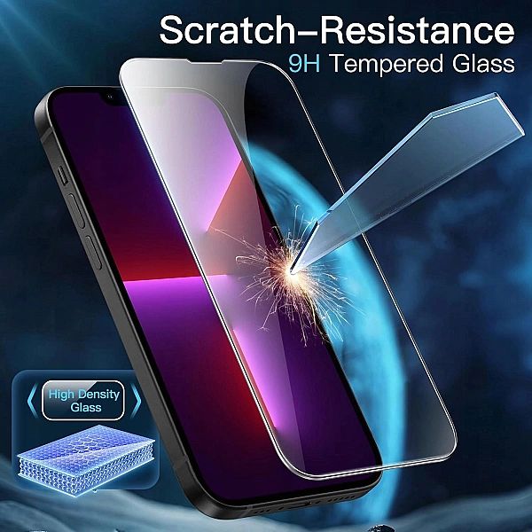Etui Magnetyczne iPhone 13 Pro Max 6,7 x2 Szkło Hartowane JETech niebi