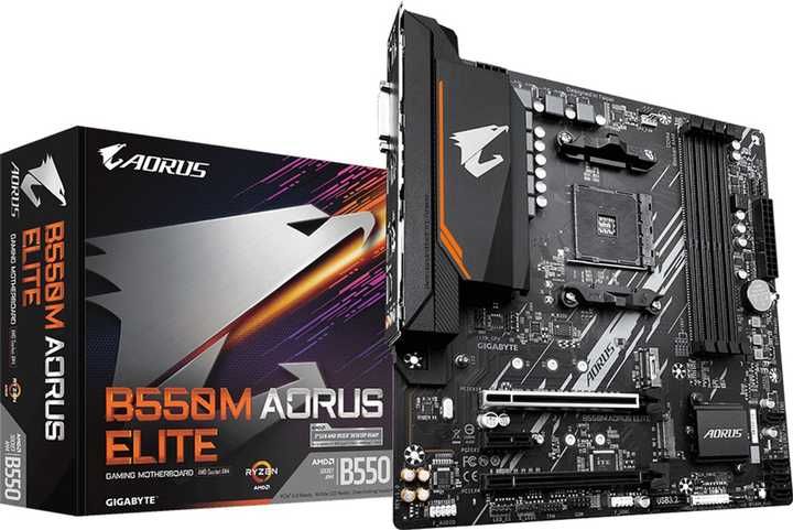 Материнська плата Gigabyte B550M Aorus Elite rev1.3 AM4 B550 PCI-E4.0