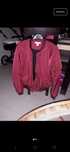 Bordowa bomberka, oversize, kurtka bomber h&m