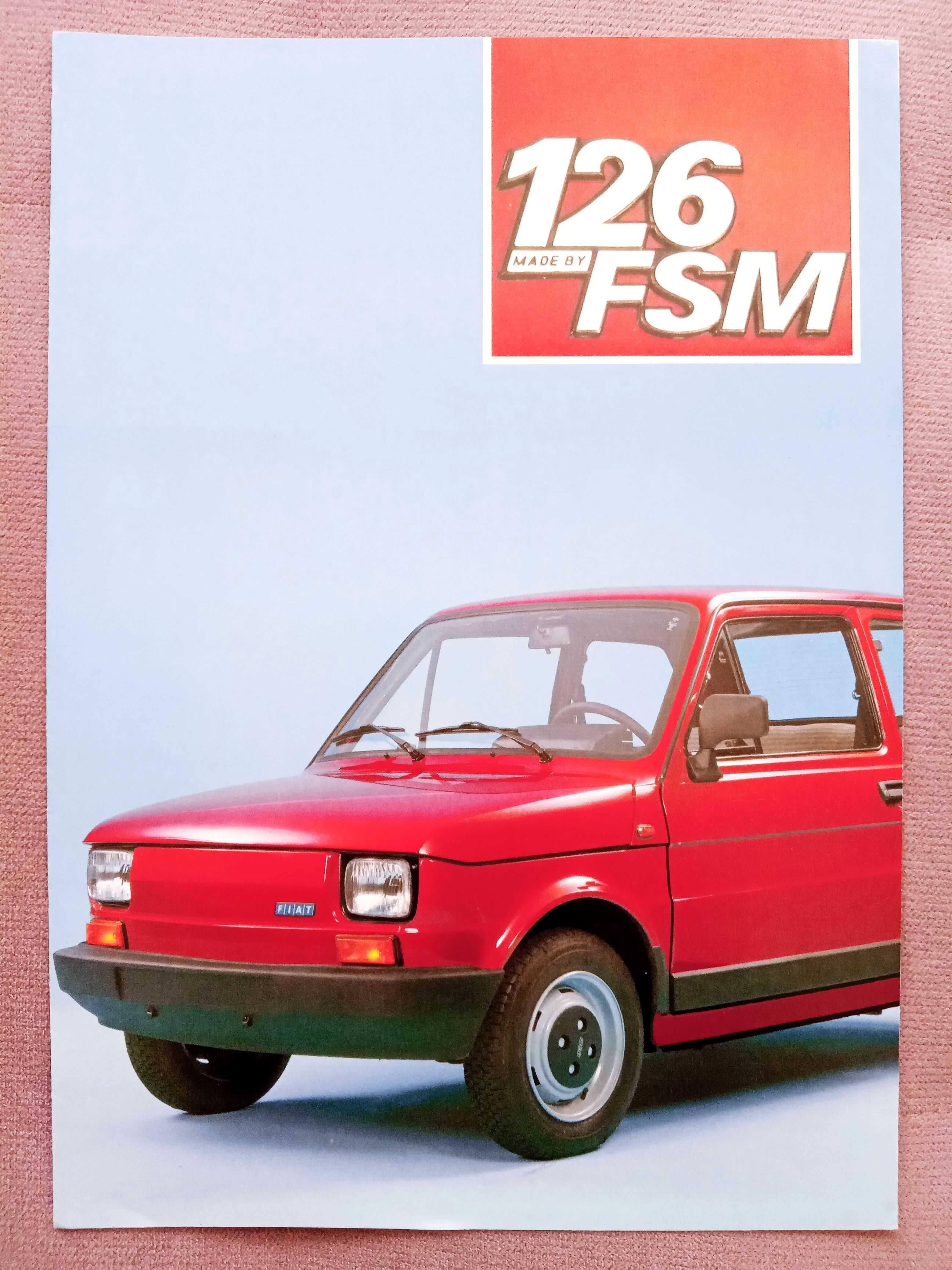 FSM FIAT 126 "Made by FSM" ( Fiat 126p ) prospekt 1985 Niemcy IDEAŁ !