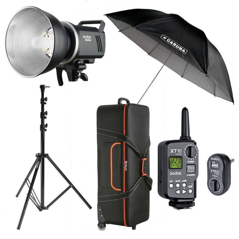 GODOX KIT Flash de Estúdio MS300 c/ Sombrinha (2u)