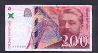 Banknot Francja 200 Franków z 1997 r rzadki, ładny stan