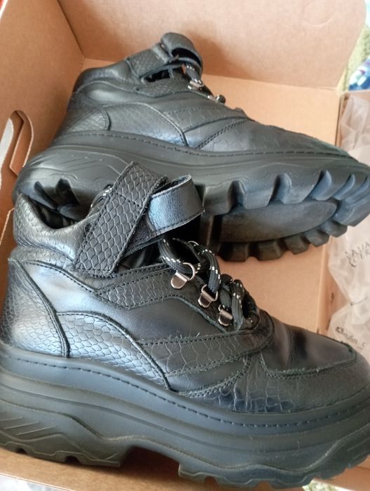 Черевики Alian Curdas 39 термо, шкіра, вставки матовий пітон