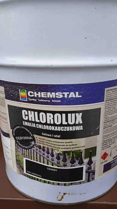 Farba chlorokauczukowa czarna 10 l