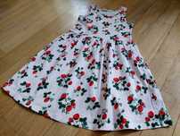 Sukienka h&m w truskawki 110/116.
