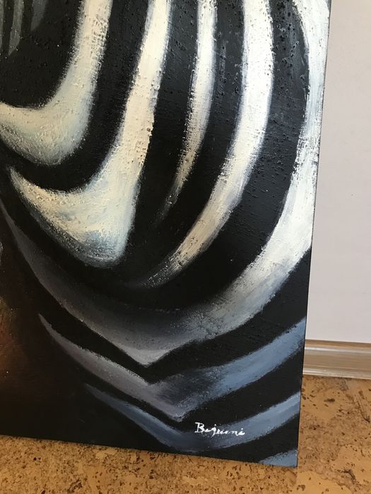 Obraz duży malowany na płótnie zebra