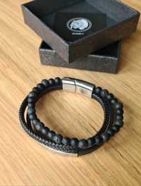 Pulseira masculina Casisto.j preto 21 cm