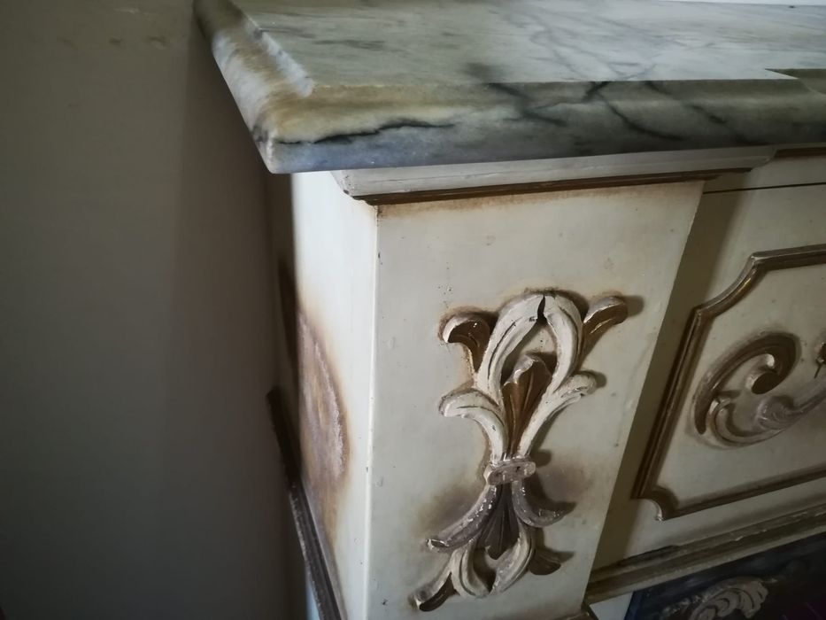 Lareira Falsa Pedra Mármore Móvel