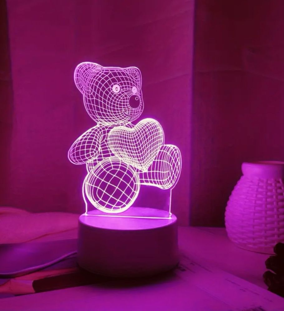 3D Світильник у формі ведмедика