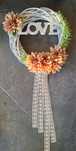 Wianek z napisem Love - handmade