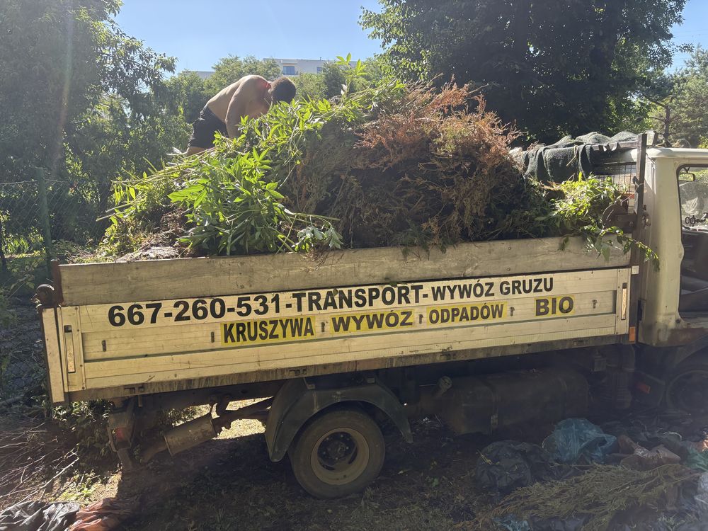 Wywoz Gruzu, ziemi -Transport- Wywoz zielone BIO -24/7 - załadunek