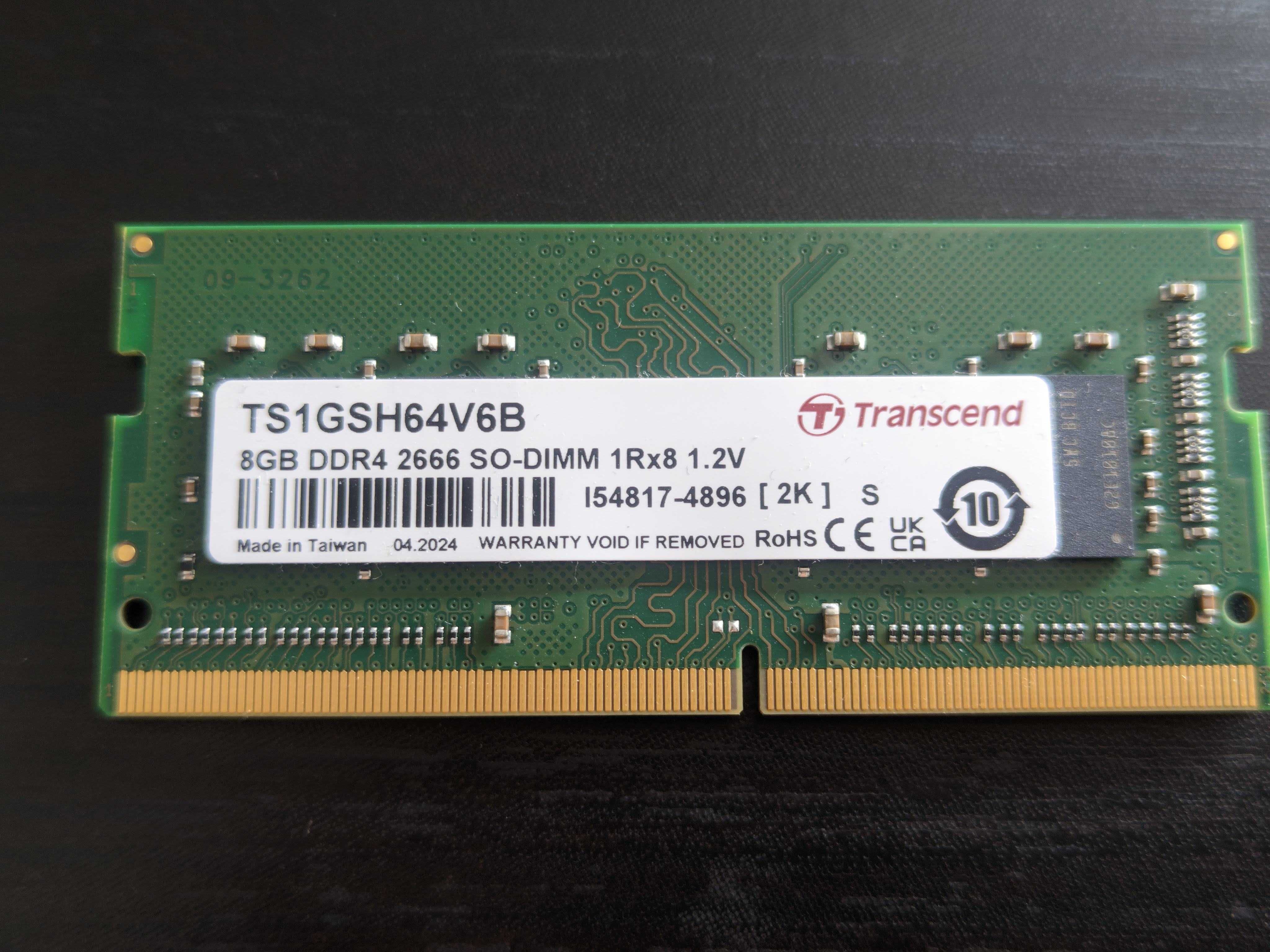 Pamięc RAM 8 GB DDR4-2666 SO-DIMM CL19 Transcend