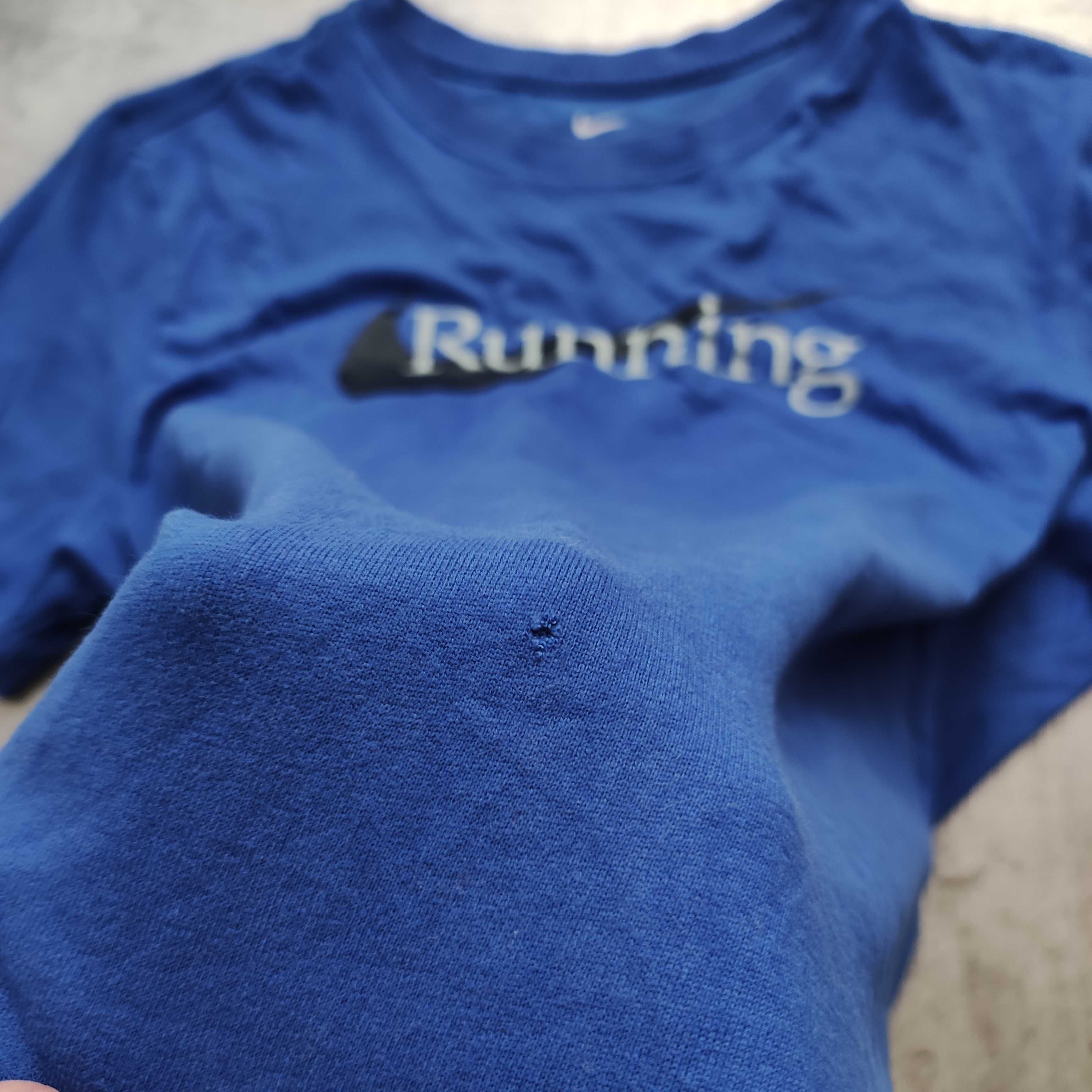 MĘSKA Koszulka Bawełna PREMIUM Granatowa Nike Dri-Fit Running Active