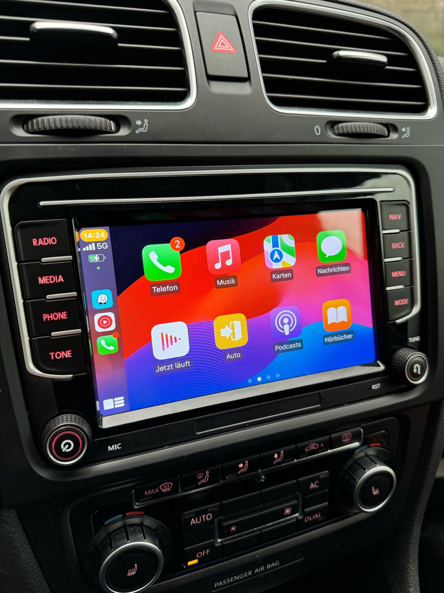 Radio Nawigacja 2/32gb Android 13 Carplay Vw,Passat,Golf,Skoda,Seat