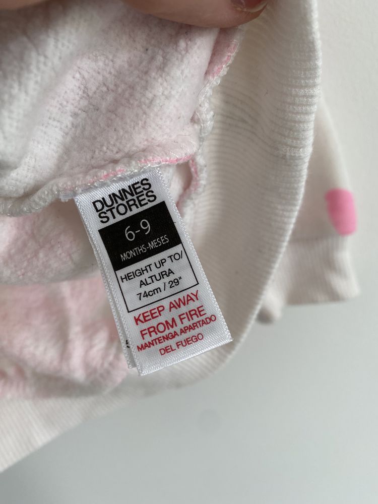 Bluza dunnes stores 74 neonowe kwiaty różowe falbanki jak newbir