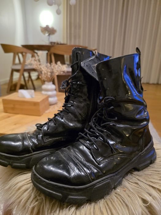 Trapery lakierowane rozm.37 wyższe czarny połysk