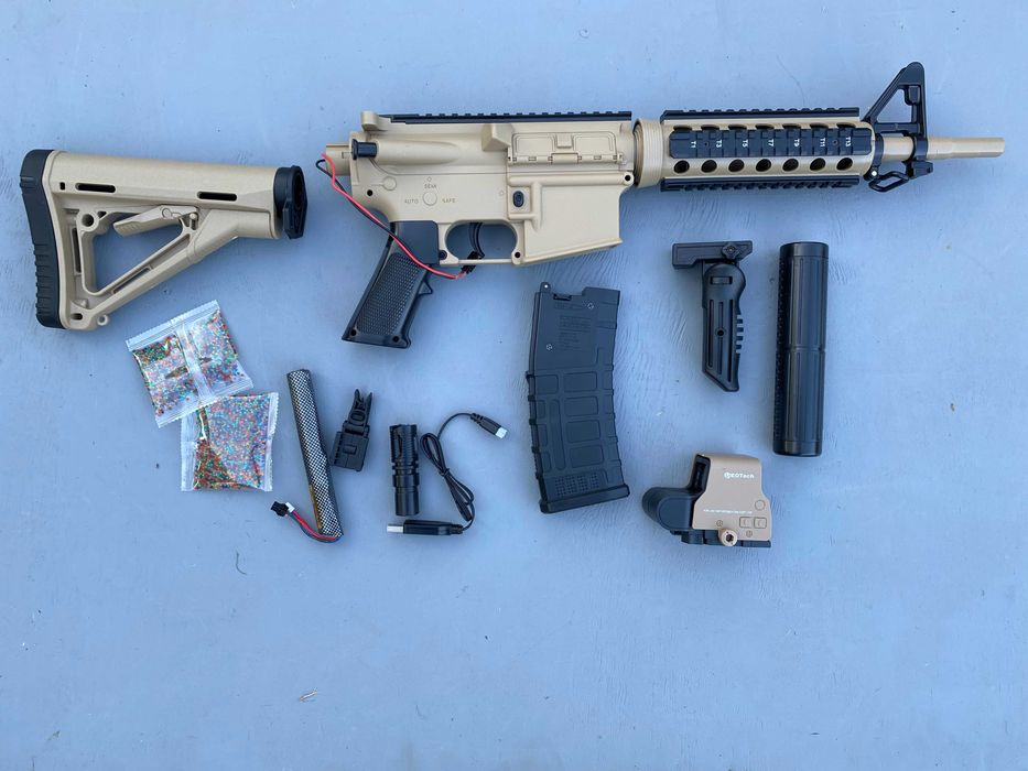 Іграшковий автомат М4А1 на орбізах  ВЕЛИКИЙ орбіган гель бластер