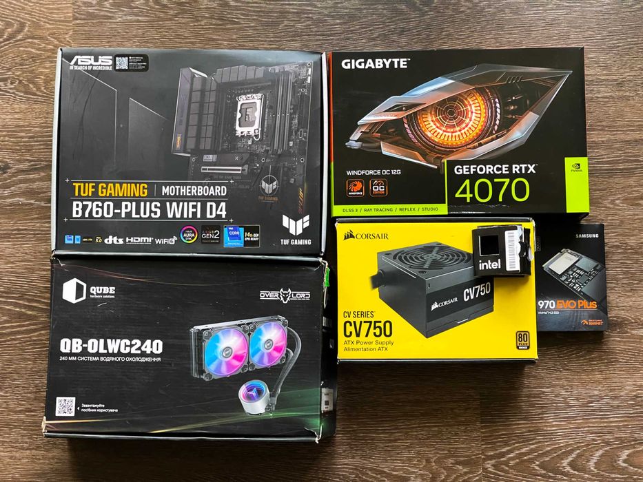 Потужний ПК: Core i5-13400F / Asus B760 DDR4 / RTX 4070 (на гарантії)