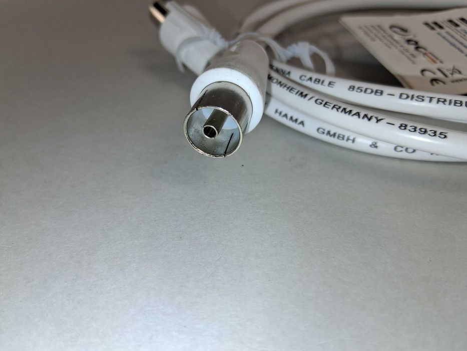 N023 Kabel Antenowy Hama Classic Line 85 DB 1,5M Biały Nowy