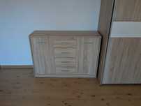 Komoda szafka HELENA 120cm 2D4S DĄB SONOMA Black Red White
