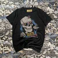 Affliction Fishbone sk8 tee футболка skull