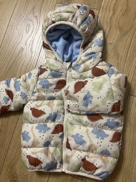 Kremowa kurtka ocieplana chłopięca w dino r. 68 / Fox & Bunny Sinsay