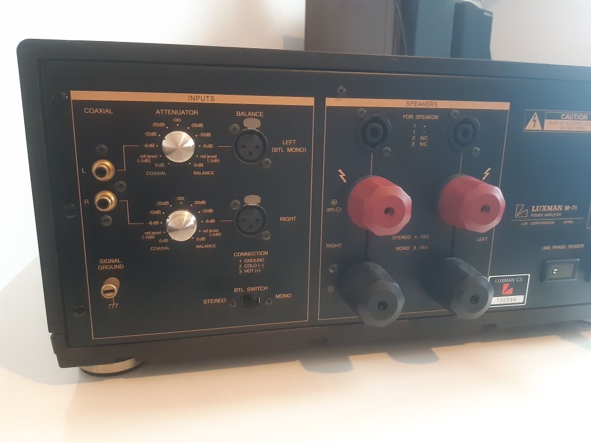 LUXMAN M-7i  SIGNATURE Końcówka Mocy BTL460watt XLR Speakon JAK NOWA