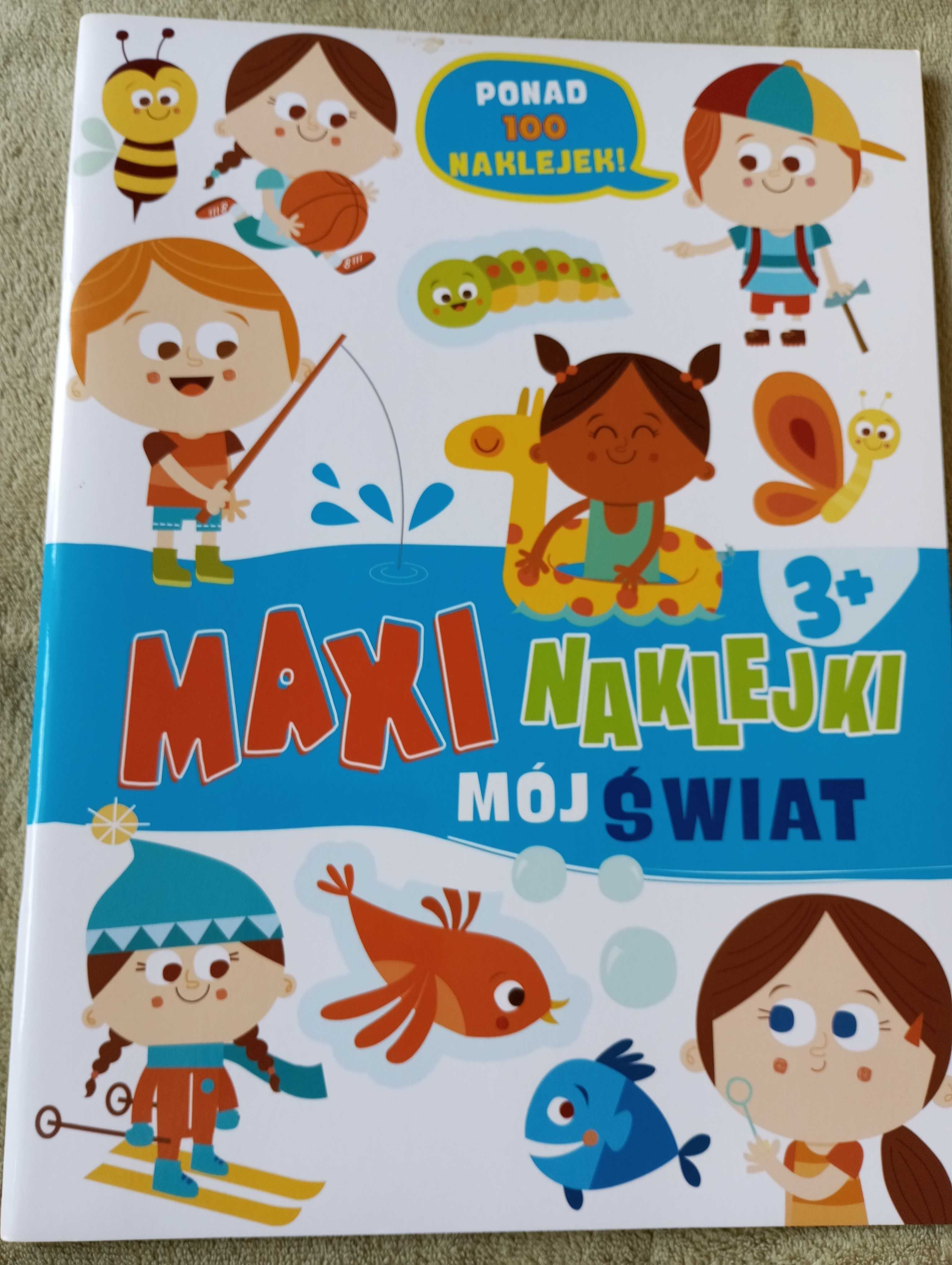 nieużywane Maxi Naklejki Mój Świat, ponad 100 naklejek,  duży format